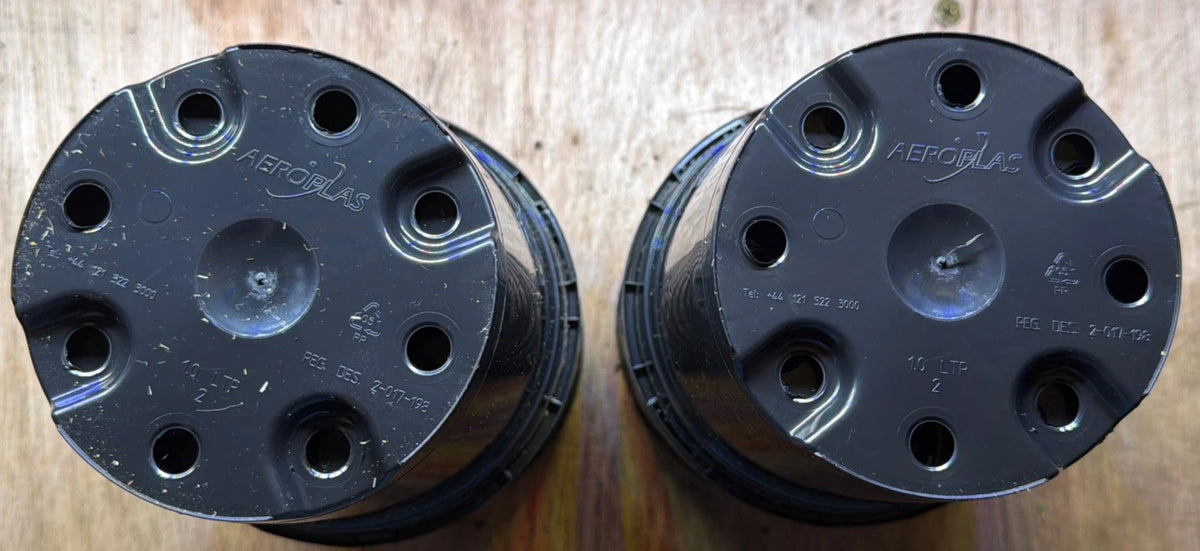 1L Plant Pots - Packs of Black Round Pots with Label Slot x20’